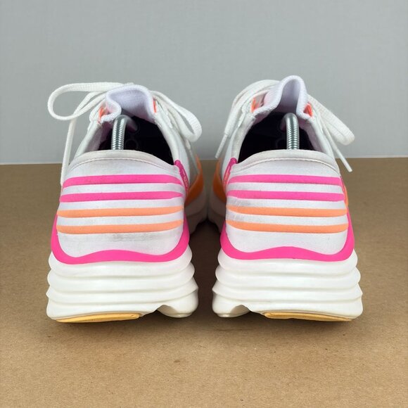 Skechers Slip-Ins D'Lux Vapor Handsfree Shoes Womens 10 White Pink Orange - Picture 4 of 10